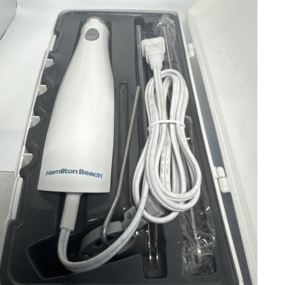 Hamilton Beach Electric Carving Knife Set with Storage Case White 74250R